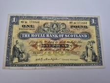 Old The Royal Bank Of Scotland One Pound Banknote