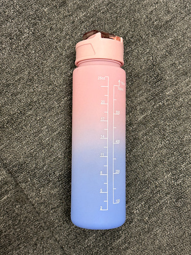Water bottle with straw - water,