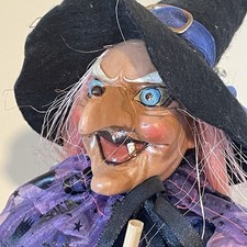 Vtg Kitchen  Witch Cackling Witch With Sound And Light Spooky Season Halloween