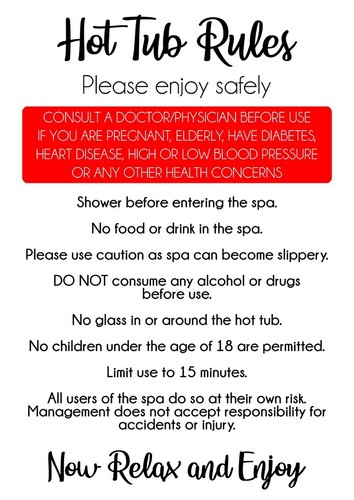 Hot tub jacuzzi - tub, rules