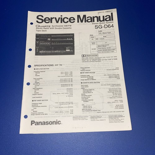 Panasonic service manual - panasonic,