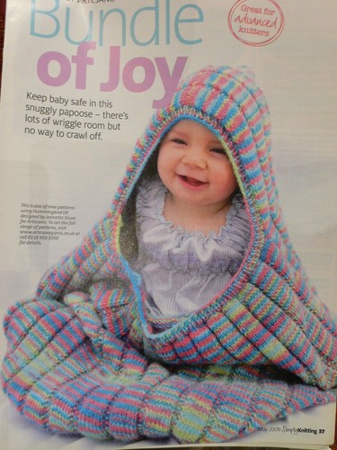 Baby snuggly papoose knitting - snuggly,