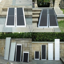 2-8FT Wheelchair Ramp Foldable Scooter Access Mobility Stairs Access Aid NO Slip