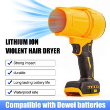 Turbo Jet Fan High Power Blowing Hair Dryer for Dewalt 18V Battery Body Only