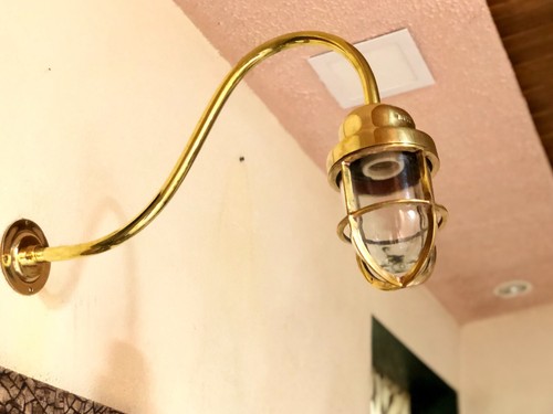 Wall mount original brass ship - mount,