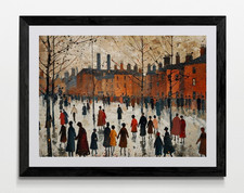 L S lowry Style People Framed