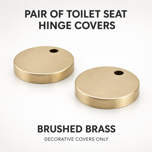 Pair brushed brass toilet seat - brushed,