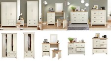 Modern Bedroom Furniture Bedsides Chest Drawers Wardrobes Dressing Table Cream