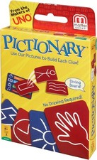 Pictionary Card Game Travel Version No Drawing Required Mattel Games Box Tatty