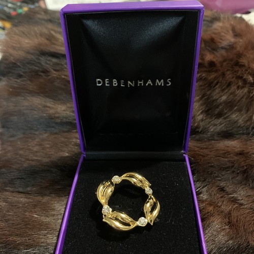 New boxed gold tone diamanté - new,