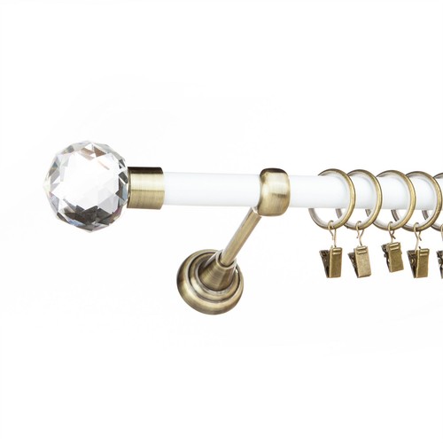 Metal single curtain pole - single,