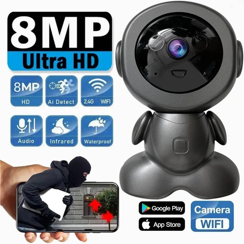8mp wifi surveillance robot - 4k,