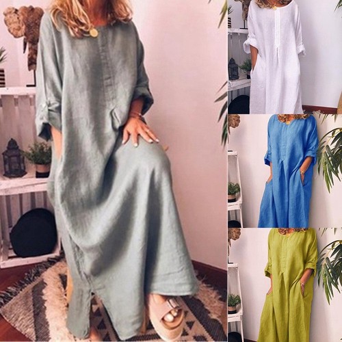 Casual maxi loose dress - maxi, baggy