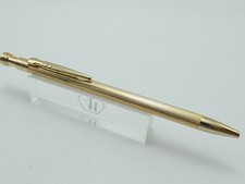 Ronson Gold Plated Lined Ballpoint Pen, GT,  Needs Ink     "MINT"