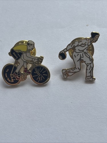 Two sports metal badges - metal,