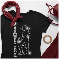 Cowgirl Rhinestone Ladies t shirt - Farmgirl Line Dancing - Any Size 6-26