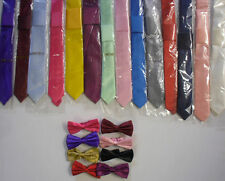 Adults Mens Unisex Wedding Party Occasional Plain Tie Ties Bow Cravat One Size