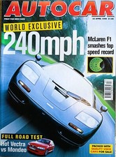 AUTOCAR MAGAZINE 22-APR-98 - McLaren F1, Mondeo ST24, Vectra GSi, Ford Puma