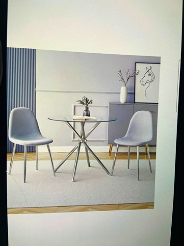 New grey dinning - new, chairs.