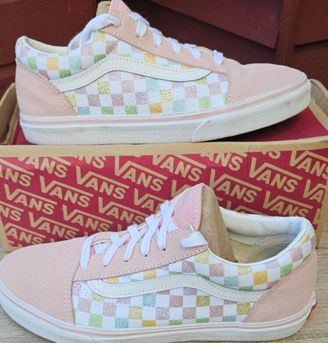 Vans pink suede white - white, glitter