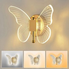 Butterfly LED Wall Lamp Bedroom Bedside Living Room Wall Light Sconce Lamp Decor