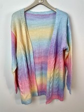 Rainbow Ombre Knit Cardigan