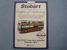 ATLAS EDITIONS-WORLD OF STOBART-CERT OF AUTHENTICITY. (VOLVO B12T / VAN HOOL ).