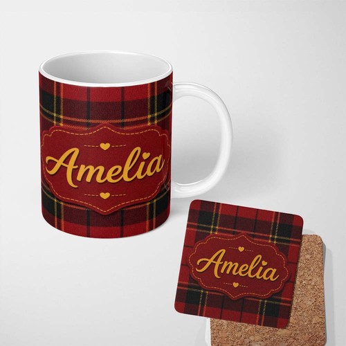 11oz tea coffee mug bold - bold, red