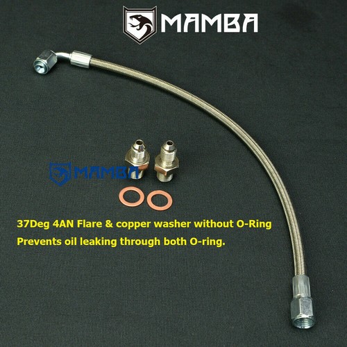 Turbo oil feed supply line - oil,