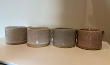 Handmade Espresso Mug Set of 4 – Earth Tones – Artisan Pottery from North East E