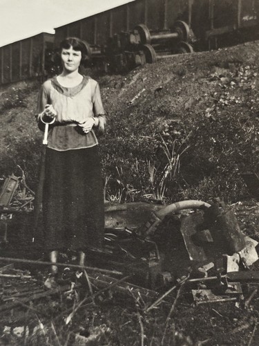 Vintage snapshot train - snapshot:, wreck