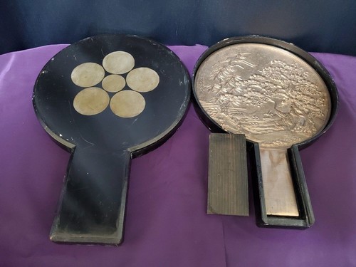 Antique japanese bronze mirror - japanese,