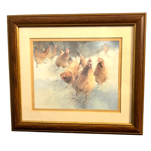 Hen picture vintage adelene - hen,