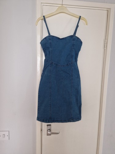 Denim strappy dress - strappy,