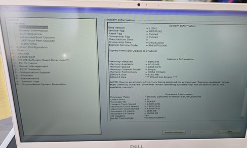 Dell inspiron 7591 laptop - 15,