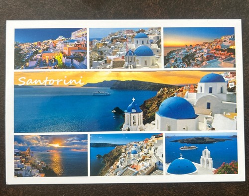 Postcard santorini island - postcard,