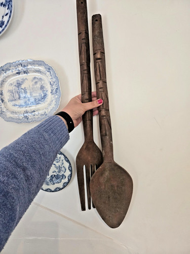 Large vintage hand - large, carved