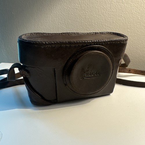 Vtg leica leather case with - vtg,
