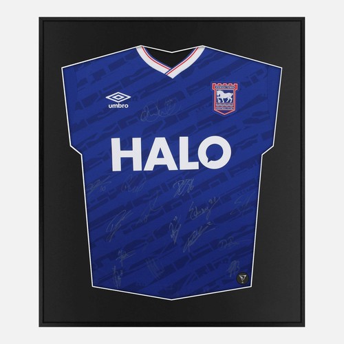 Framed ipswich town signed - framed,