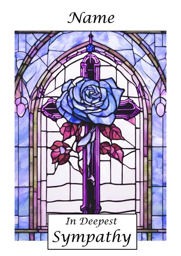 Personalised sympathy card - personalised,