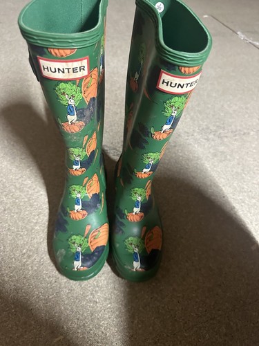 Green kids hunter wellies - kids,