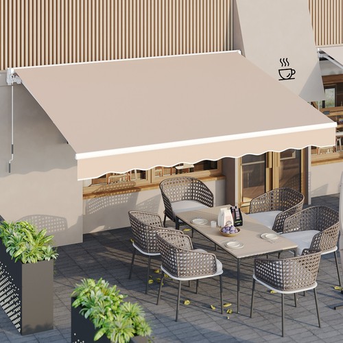 Retractable manual awning - retractable,