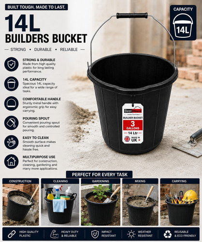 Black builders bucket - |, |