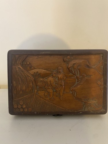 Vintage hand carved wood - hand,
