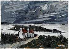 Daniel Nichols After Kyffin Williams - Contemporary Oil, A Brooding Storm