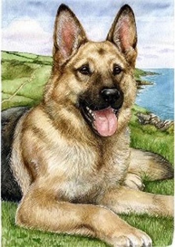 Diy german shepherd diamond - shepherd,