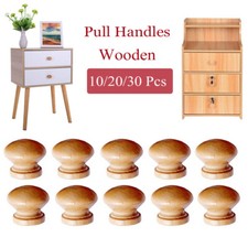 10/20/30x Wooden Knob With Screws Wood Round Pull Knobs for Drawer Cabinet Door◈