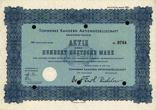 Tonwerke kandern 1953 lörrach - kandern,