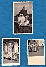 3 vintage photo girls on Vespa