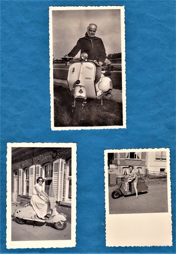 Vintage photo girls vespa - vintage,